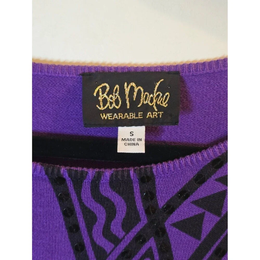 Bob Mackie Wearable Art 3/4 Sleeve Sweater